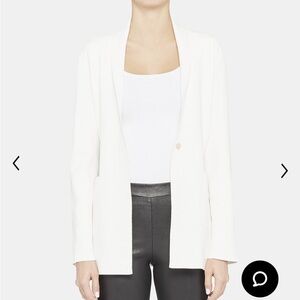 Theory, Single-Breasted Blazer in Stretch Knit, Ivory , size  medium, NWT